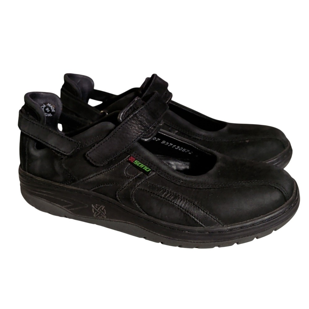 SANO By MEPHISTO Mary Jane Shoes Womens Size 8 Black Leather Comfort Chunky Y2K